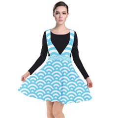Waves Plunge Pinafore Dress by Sobalvarro