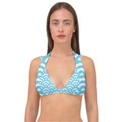 Waves Double Strap Halter Bikini Top by Sobalvarro