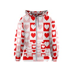 Hearts  Kids  Zipper Hoodie by Sobalvarro