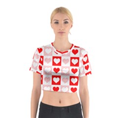 Hearts  Cotton Crop Top by Sobalvarro