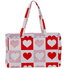 Hearts  Canvas Work Bag