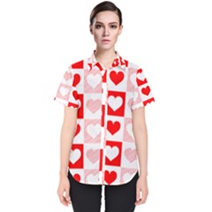 Hearts  Women s Short Sleeve Shirt