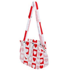 Hearts  Rope Handles Shoulder Strap Bag by Sobalvarro