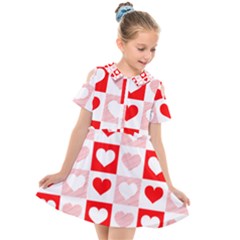 Hearts  Kids  Short Sleeve Shirt Dress by Sobalvarro