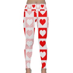 Hearts  Lightweight Velour Classic Yoga Leggings