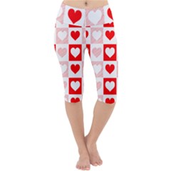 Hearts  Lightweight Velour Cropped Yoga Leggings