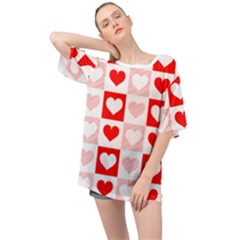 Hearts  Oversized Chiffon Top by Sobalvarro