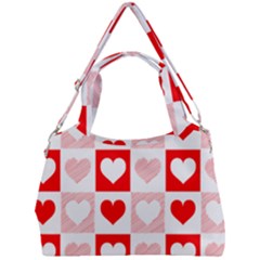 Hearts  Double Compartment Shoulder Bag