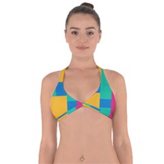 Squares  Halter Neck Bikini Top