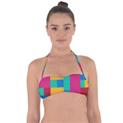 Squares  Halter Bandeau Bikini Top