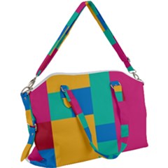 Squares  Canvas Crossbody Bag