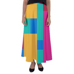 Squares  Flared Maxi Skirt by Sobalvarro