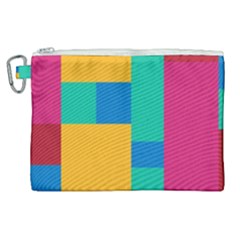 Squares  Canvas Cosmetic Bag (xl)