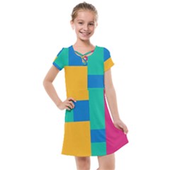 Squares  Kids  Cross Web Dress by Sobalvarro