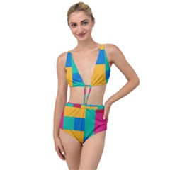 Squares  Tied Up Two Piece Swimsuit by Sobalvarro