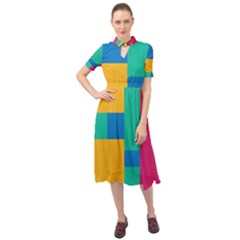 Squares  Keyhole Neckline Chiffon Dress by Sobalvarro