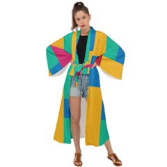 Squares  Maxi Kimono by Sobalvarro