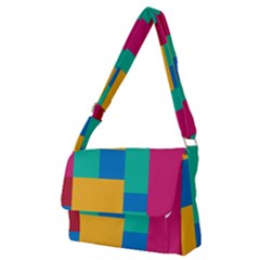 Squares  Full Print Messenger Bag (m)