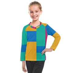 Squares  Kids  Long Mesh Tee