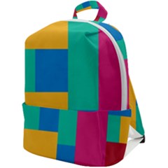 Squares  Zip Up Backpack