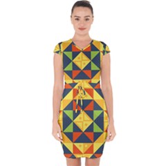 Africa  Capsleeve Drawstring Dress  by Sobalvarro