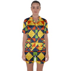 Africa  Satin Short Sleeve Pyjamas Set by Sobalvarro