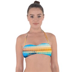 Mosaic  Halter Bandeau Bikini Top