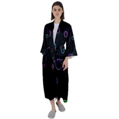 Bubble Show Maxi Satin Kimono by Sabelacarlos