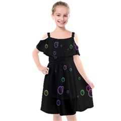 Bubble In Dark Kids  Cut Out Shoulders Chiffon Dress by Sabelacarlos