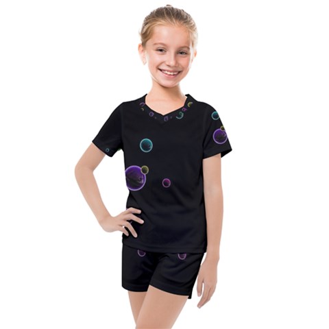 Bubble In Dark Kids  Mesh Tee And Shorts Set by Sabelacarlos