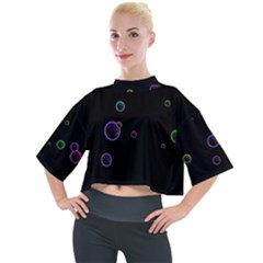 Bubble In Dark Mock Neck Tee by Sabelacarlos