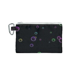 Bubble In Dark Canvas Cosmetic Bag (small) by Sabelacarlos