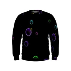 Bubble In Dark Kids  Sweatshirt by Sabelacarlos