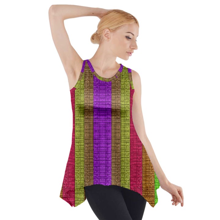 Colors Of A Rainbow Side Drop Tank Tunic