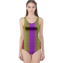 Colors Of A Rainbow One Piece Swimsuit by pepitasart