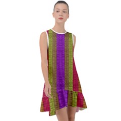Colors Of A Rainbow Frill Swing Dress by pepitasart