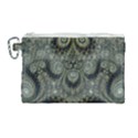 Rustic Silver and Gold Spirals Canvas Cosmetic Bag (Large) View1