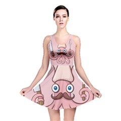 Squid Chef Cartoon Reversible Skater Dress by sifis