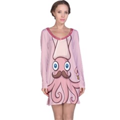 Squid Chef Cartoon Long Sleeve Nightdress