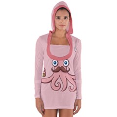 Squid Chef Cartoon Long Sleeve Hooded T-shirt by sifis