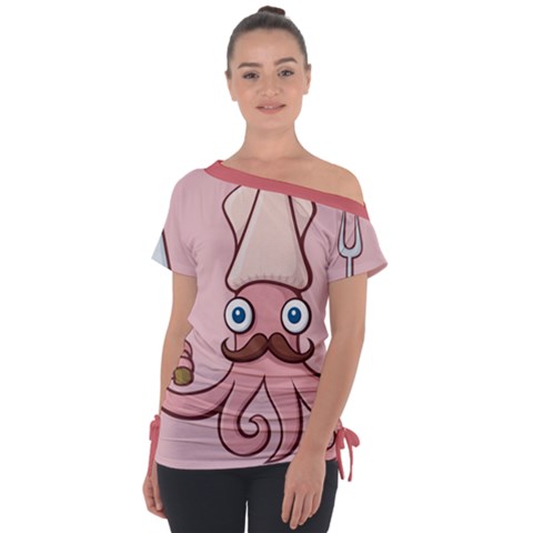 Squid Chef Cartoon Tie-up Tee by sifis