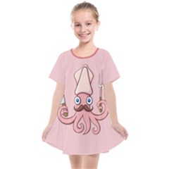 Squid Chef Cartoon Kids  Smock Dress by sifis