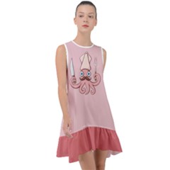 Squid Chef Cartoon Frill Swing Dress by sifis