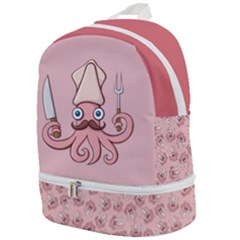 Squid Chef Cartoon Zip Bottom Backpack by sifis