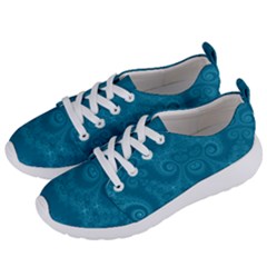 Cerulean Blue Spirals Women s Lightweight Sports Shoes by SpinnyChairDesigns