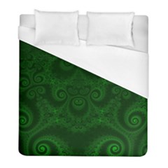 Emerald Green Spirals Duvet Cover (full/ Double Size) by SpinnyChairDesigns