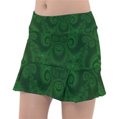 Emerald Green Spirals Tennis Skorts by SpinnyChairDesigns