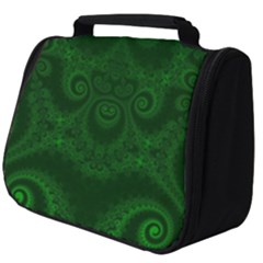 Emerald Green Spirals Full Print Travel Pouch (big) by SpinnyChairDesigns