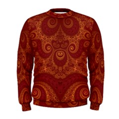 Red And Gold Spirals Men s Sweatshirt by SpinnyChairDesigns