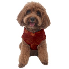 Red And Gold Spirals Dog Sweater by SpinnyChairDesigns